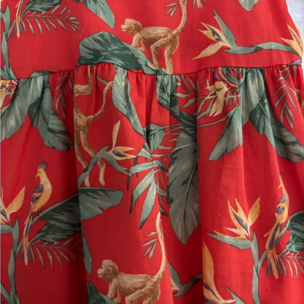 Janie and Jack Vibrant Monkey Tropical Dress - Picture 6 of 7
